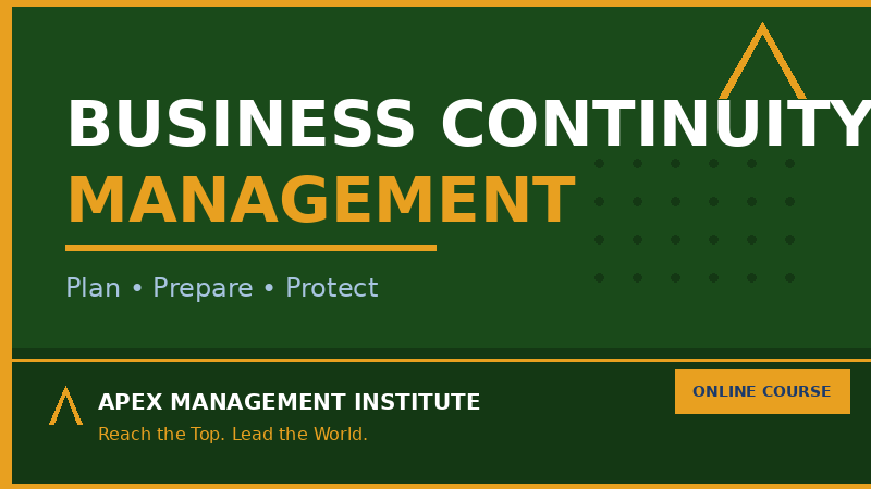 Business Continuity Management in Facilities