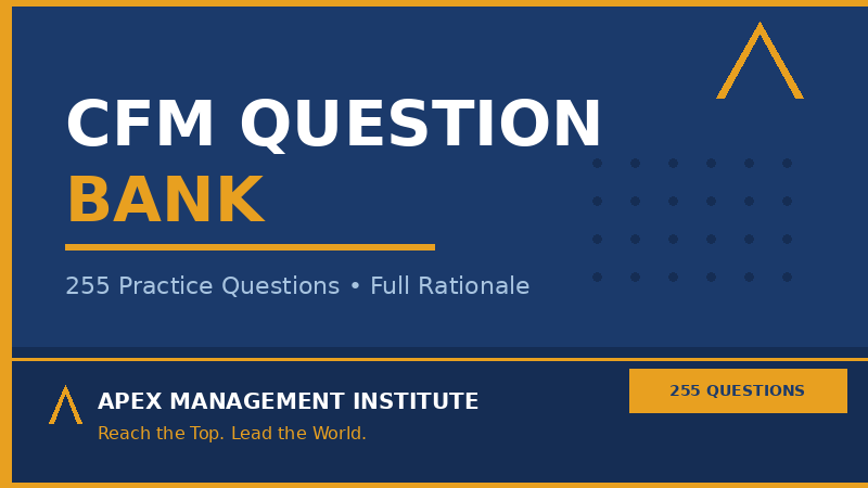 CFM Exam Question Bank — 255 Practice Questions