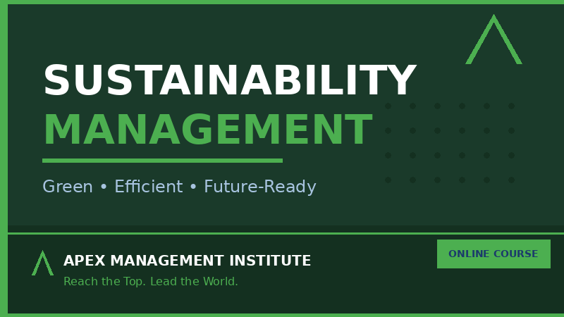 Sustainability Management in Facilities